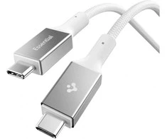 Spigen Essential USB C to USB C 240W Fabric Cable, baltas EB24015CC