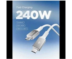 Spigen Essential USB C to USB C 240W Fabric Cable, baltas EB24015CC