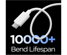 SPIGEN EB6015AC ESSENTIAL TYPE-C LAIDAS 60W 150CM Baltas
