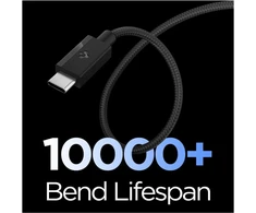 SPIGEN EB6015CC ESSENTIAL TYPE-C KABELIS 60W 150CM Juodas