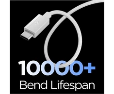 SPIGEN EB6015CC ESSENTIAL TYPE-C LAIDAS 60W 150CM Baltas