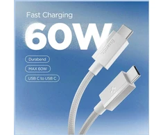 Kabelis Spigen Essential EB6015CC USB-C 60W 150 cm - balta