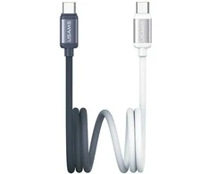 Kabelis USAMS Bicolor Series SJ756 PD 60W USB-C/USB-C 1.2m juodos spalvos and baltos spalvos