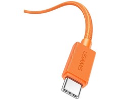 Kabelis USAMS SJ773 PD 60W USB-C/USB-C 1.2m oranžinės spalvos