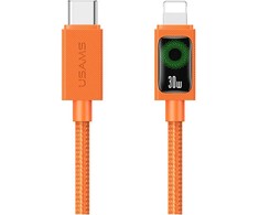 Kabelis USAMS SJ774 PD 30W USB-C/Lightning 1.2m oranžinis