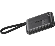 Kabelis USAMS SJ822 U114 60W Fast Charging Multi-Functional Storage Box juoda