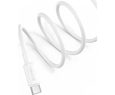 USAMS U90 kabelis 3A USB-A į USB-C baltos spalvos