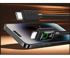 USAMS U92 30W USB-C į Lightning kabelis 1.2m juodas