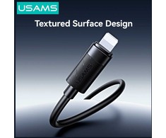 USAMS U94 12W „Lightning“ į USB-A kabelis 1 m, juodas