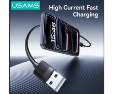 USAMS U94 18W USB-C į USB-A kabelis 1m juodas