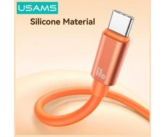 Kabelis USAMS U97 60W USB-C į USB-C laikiklis, 30 cm, tamsinti