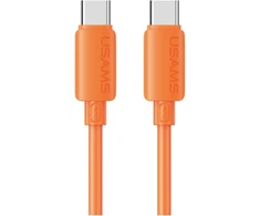 Kabelis USAMS U98 30W 3A Silicone Fast Charging USB-C į Lightning oranžinis