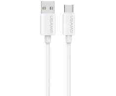 Kabelis USAMS U98 3A Silicone Fast Charging USB-C baltos spalvos