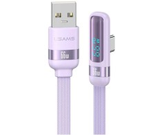 Kabelis USAMS US-SJ651 USB-A/USB-C violetinės spalvos