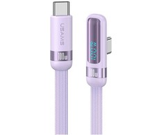 Kabelis USAMS US-SJ653 PD 100W USB-C/USB-C violetinės spalvos