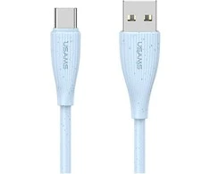 Kabelis USAMS Žalias Series SJ714 18W 3A USB-A į USB-C 1m mėlynos spalvos