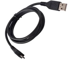 Bigbuy Accessories Kabelis USB – microUSB juodos spalvos
