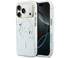 Dėklas Karl Lagerfeld IML Choupettes Karl Script Logo MagSafe Case for iPhone 17 Pro Max - Clear