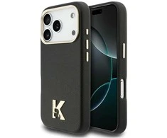 Dėklas Karl Lagerfeld case for IPHONE 17 Pro compatible with MagSafe KLHMP17L5PGFKHGK (Karl Head Logo) juodas
