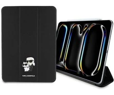 Karl Lagerfeld KLFC11PM24SAKCK Apple iPad Pro 11" 2024 Book Cover juodos spalvos Saffiano Magnetic Karl &amp;Choupette