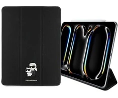Karl Lagerfeld KLFC13PM24SAKCK Apple iPad Pro 13" 2024 Book Cover juodos spalvos Saffiano Magnetic Karl &amp;Choupette