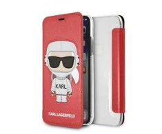 Dėklas Karl Lagerfeld KLFLBKPXKSCORE Apple iPhone X XS knygelė raudona Karl Space Cosmonaut