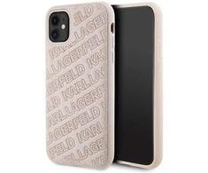 Apple iPhone 11 / XR Karl Lagerfeld dėklas Quilted K Pattern (KLHCN61PQKPMP) rožinės spalvos