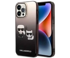 Dėklas Karl Lagerfeld KLHCP14LTGKCK iPhone 14 Pro 6.1 "hardcase juodas / juodas Gradient Ikonik Karl &amp; Choupette