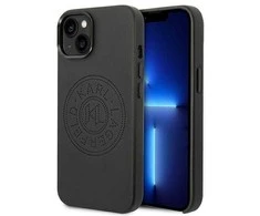Karl Lagerfeld KLHCP14MFWHK Apple iPhone 14 Plus 6,7" dėklas telefonui juodos spalvos Leather Perforated Logo