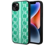 Dėklas Karl Lagerfeld KLHCP14SPGKLSKN iPhone 14 6.1 "hardcase žalias / žalias Monogram Stripe