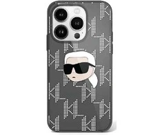 Karl Lagerfeld IML Karl Head Electroplated Apple iPhone 16 - dėklas telefonui juodos spalvos