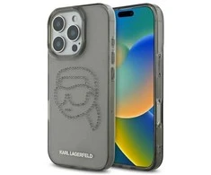 Karl Lagerfeld KLHCP16XHKHDCELK Apple iPhone 16 Pro Max 6.9" dėklas telefonui juodos spalvos IML Rhinestones Karl Head