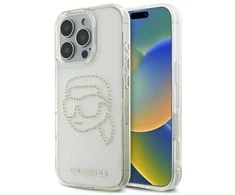 Karl Lagerfeld KLHCP16XHKHDCELT Apple iPhone 16 Pro Max 6.9" dėklas telefonui skaidrus IML Rhinestones Karl Head