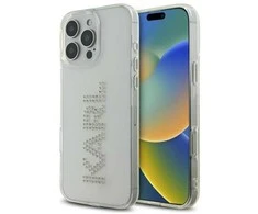 Karl Lagerfeld KLHCP16XHKLSTDCT Apple iPhone 16 Pro Max 6.9" dėklas telefonui skaidrus IML Rhinestones Logo