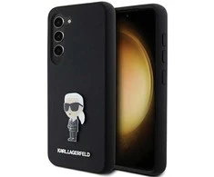Samsung Galaxy S24 Plus Karl Lagerfeld silikoninis dėklas Ikonik Metal Pin (KLHCS24MSMHKNPK) juodos spalvos