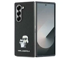 Karl Lagerfeld dėklas skirtas Samsung Galaxy Z Fold 6 KLHCZFD6SAPKCNPK (HC Saffiano KC Metal Pin) juodos spalvos