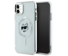 Karl Lagerfeld KLHMN61HLSCHH Apple iPhone 11 / Xr 6.1" dėklas telefonui baltos spalvos IML Metal Choupette Head MagSafe