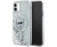 Karl Lagerfeld Liquid Glitter Choupette Head MagSafe Apple iPhone 11 / Xr - dėklas telefonui skaidrus