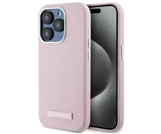 Karl Lagerfeld KLHMP15LPGMSRPP Apple iPhone 15 Pro 6.1″ rožinės spalvos kietas dėklas FW Metal Plate MagSafe