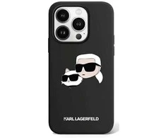 Apple iPhone 15 Pro Max Karl Lagerfeld dėklas Silicone Karl & Choupette Magsafe (KLHMP15XSKCHPPLK) juodos spalvos