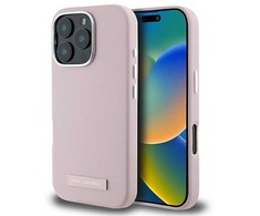 Apple iPhone 16 Pro Karl Lagerfeld FW Metal Plate MagSafe (KLHMP16LPGMSRPP) dėklas telefonui rožinės spalvos
