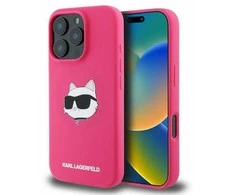 Karl Lagerfeld Silicone Choupette Head MagSafe Apple iPhone 16 Pro – dėklas telefonui rožinės spalvos