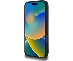 Karl Lagerfeld Liquid silikoninis Karl Head MagSafe Apple iPhone 16 Pro dėklas telefonui juodos spalvos