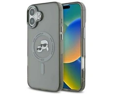 Dėklas Karl Lagerfeld KLHMP16MHLSKCK Apple iPhone 16 Plus 6.7" juodos spalvos hardcase IML Metal Karl&amp;Choupette Head