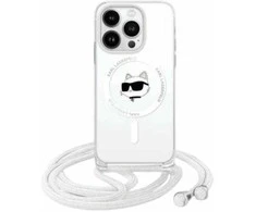 Karl Lagerfeld KLHMP16SHCCHNT Apple iPhone 16 6.1" dėklas telefonui skaidrus IML Choupette Head &amp; Cord MagSafe