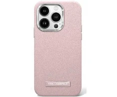 Karl Lagerfeld FW Metal Plate MagSafe Apple iPhone 16 - dėklas telefonui rožinės spalvos