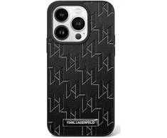 Apple iPhone 16 Karl Lagerfeld Hot Stamp MagSafe (KLHMP16SPKHPORPK) dėklas telefonui juodos spalvos