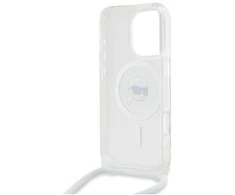 Karl Lagerfeld KLHMP16XHCKHNT Apple iPhone 16 Pro Max 6.9" dėklas telefonui skaidrus Crossbody IML Karl Head MagSafe
