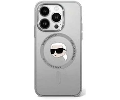 Karl Lagerfeld IML Metal Karl Head MagSafe Apple iPhone 16 Pro Max - dėklas telefonui juodos spalvos