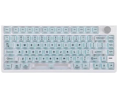 Klaviatūra mechaninė Epomaker HE75 V2 Jade HE Switch balta-kreminė/baltas-creamy